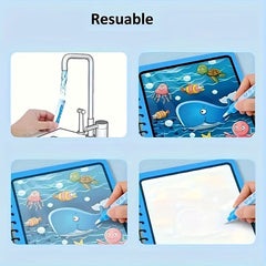 Magic Water Book – Reusable Water Painting Coloring Book for Kids | Mess-Free Educational Toy