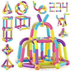 Magnet Bar Blocks | 36 Pcs Magnetic Sticks & Balls Building Toy