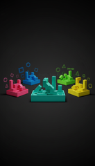 Vivid Teal Studio Block Display Set