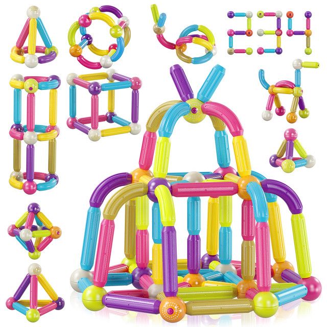 Magnet Bar Blocks | Magnetic Sticks & Balls Building Toy