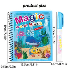 Magic Water Book – Reusable Water Painting Coloring Book for Kids | Mess-Free Educational Toy