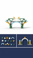Geometric Bridge Builder Set
