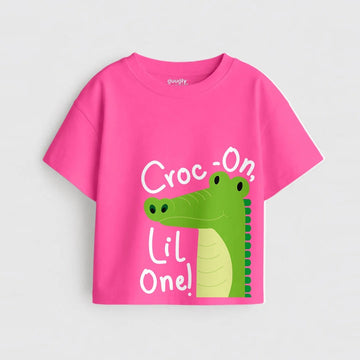Kids Croc-On, Lil One! Crocodile Graphic T-Shirt | Premium Cotton Cartoon Tee | Coco Cub Baby