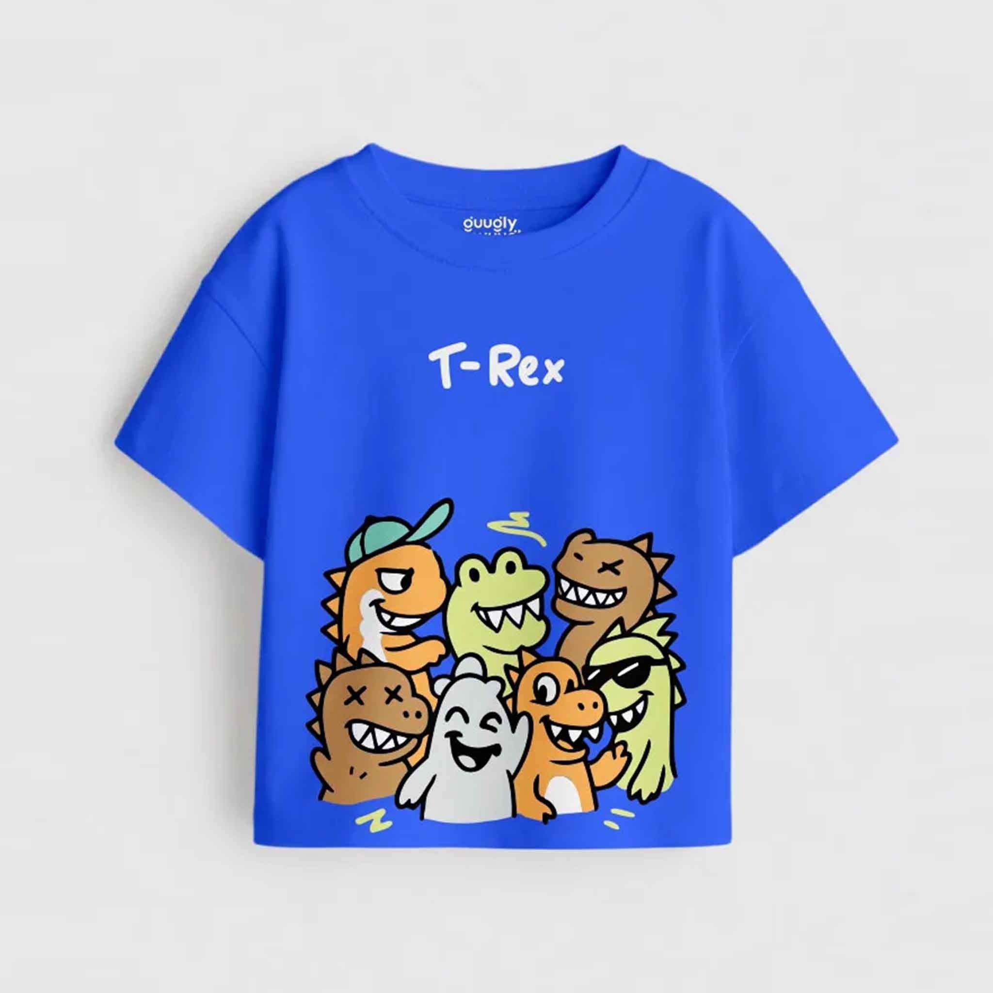 Kids T-Rex Dinosaur Printed T-Shirt | Premium Cotton Half Sleeve Tee