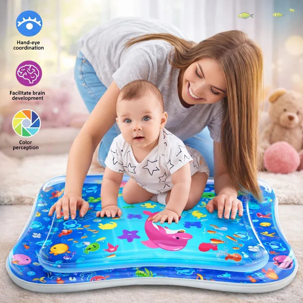 Baby Water Play Mat for Tummy Time – Inflatable Activity Mat