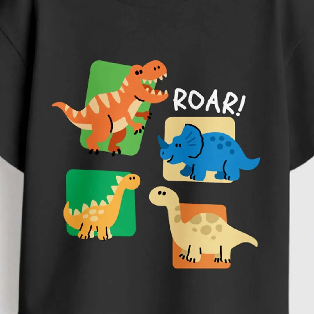 Kids ROAR! Dinosaur Adventure Cotton T-Shirt | Soft Premium Graphic Tee | Coco Cub Baby